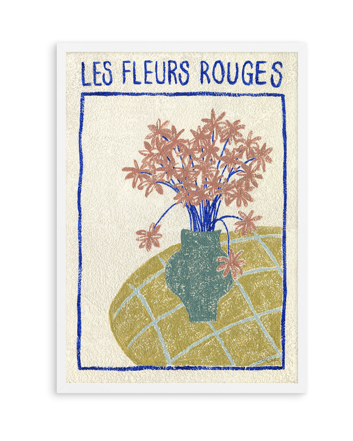 Les Fleurs Rouges by Julie Celina | Art Print from Olive et Oriel where you can shop wallpaper and artworks online