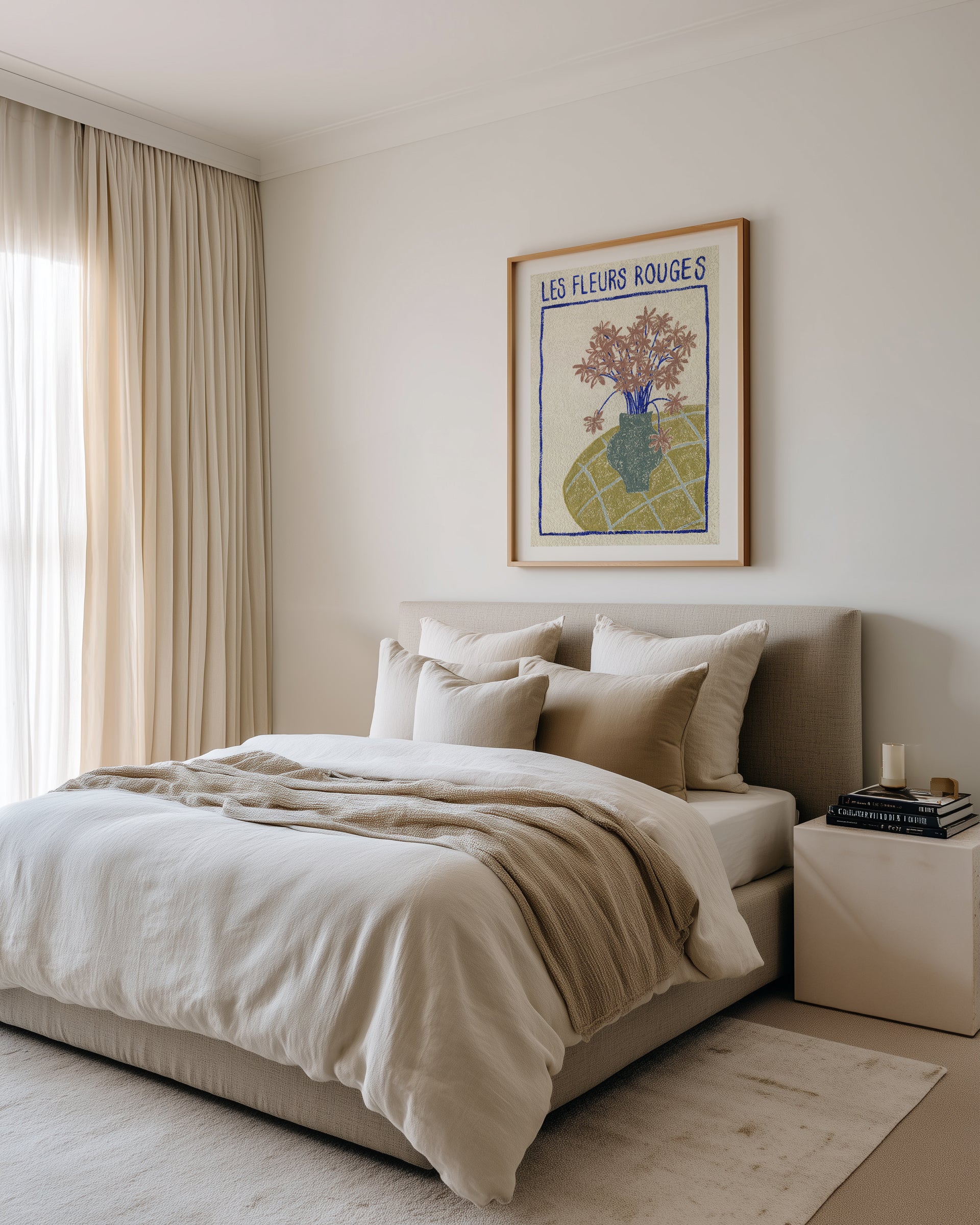 Les Fleurs Rouges by Julie Celina | Art Print from Olive et Oriel where you can shop wallpaper and artworks online