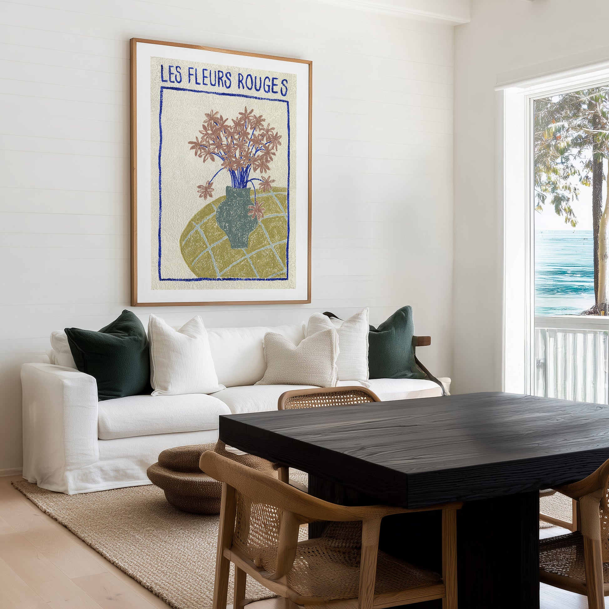 Les Fleurs Rouges by Julie Celina | Art Print from Olive et Oriel where you can shop wallpaper and artworks online