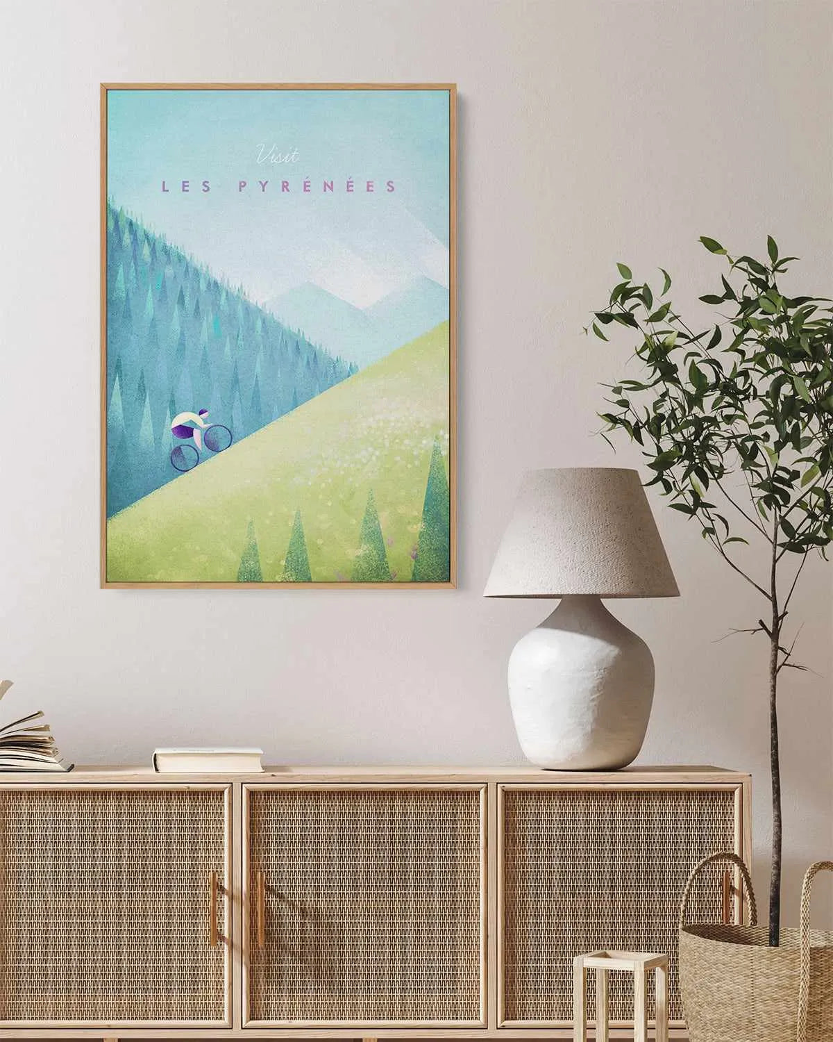 Les Pyrenees by Henry Rivers | Framed Canvas Art Print from Olive et Oriel where you can shop wallpaper and artworks online