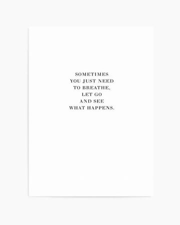 Let Go Art Print art print, framed