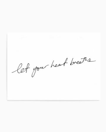 Let Your Heart Breathe Art Print from Olive et Oriel where you can shop wallpaper and artworks online