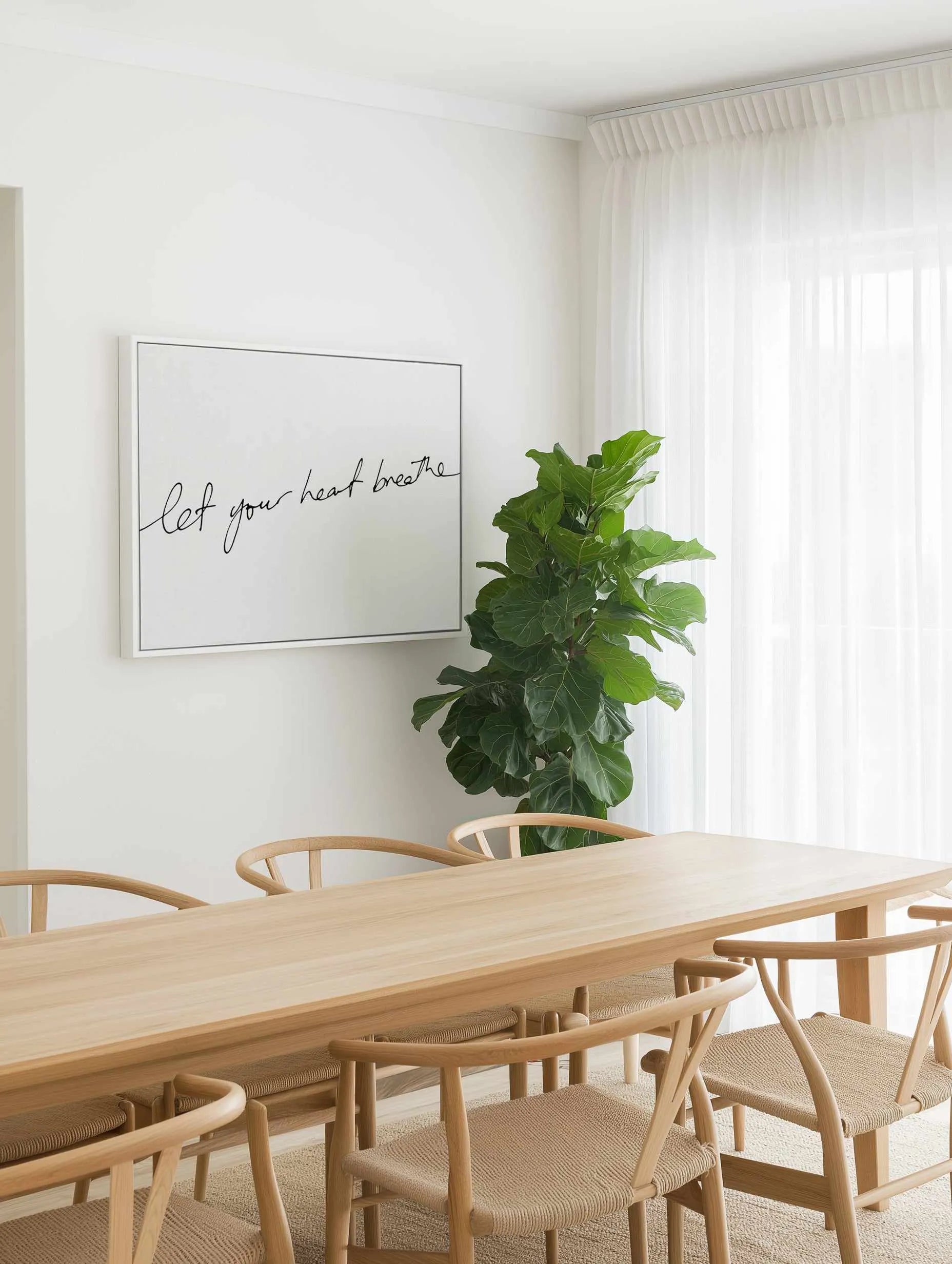 Let Your Heart Breathe | Framed Canvas from Olive et Oriel where you can shop wallpaper and artworks online