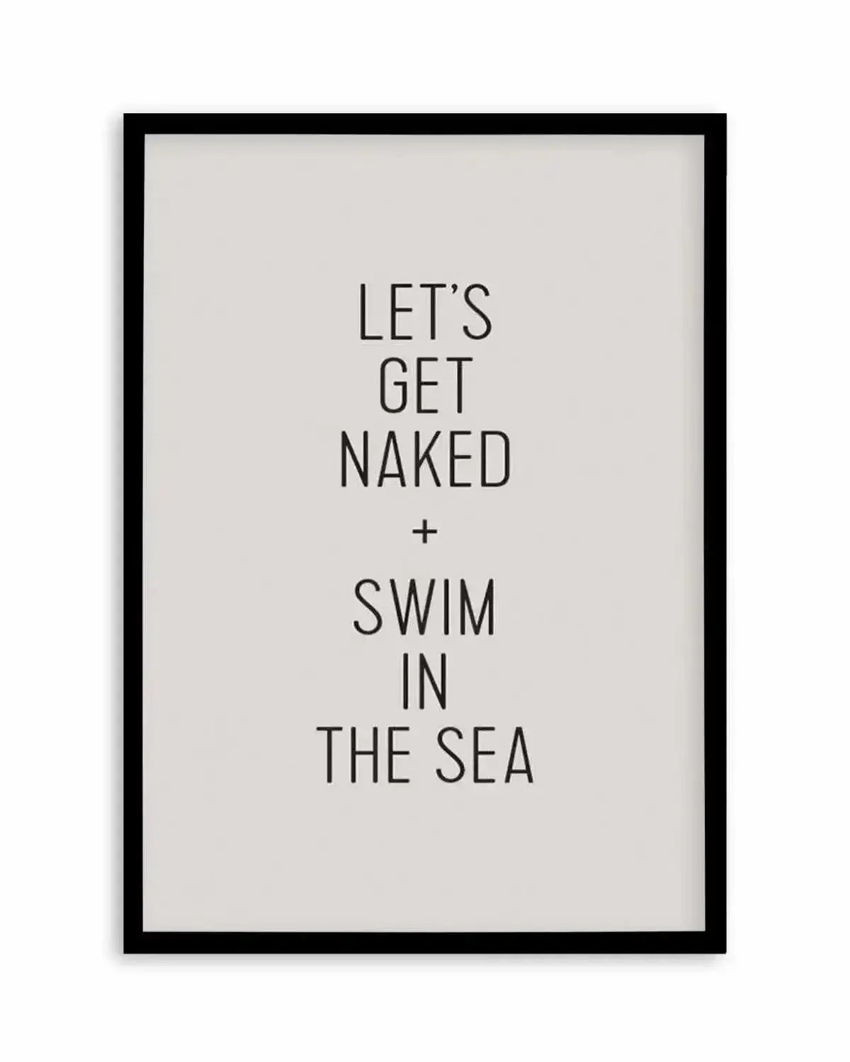 Let's Get Naked + Swim In The Sea Art Print from Olive et Oriel where you can shop wallpaper and artworks online