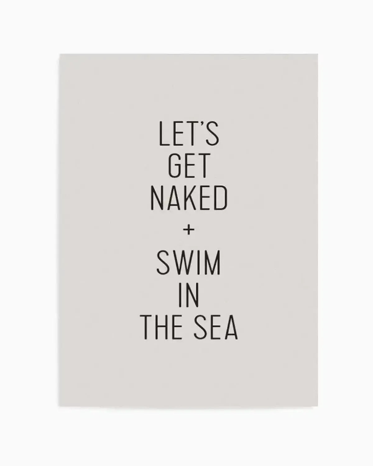 Let's Get Naked + Swim In The Sea Art Print from Olive et Oriel where you can shop wallpaper and artworks online