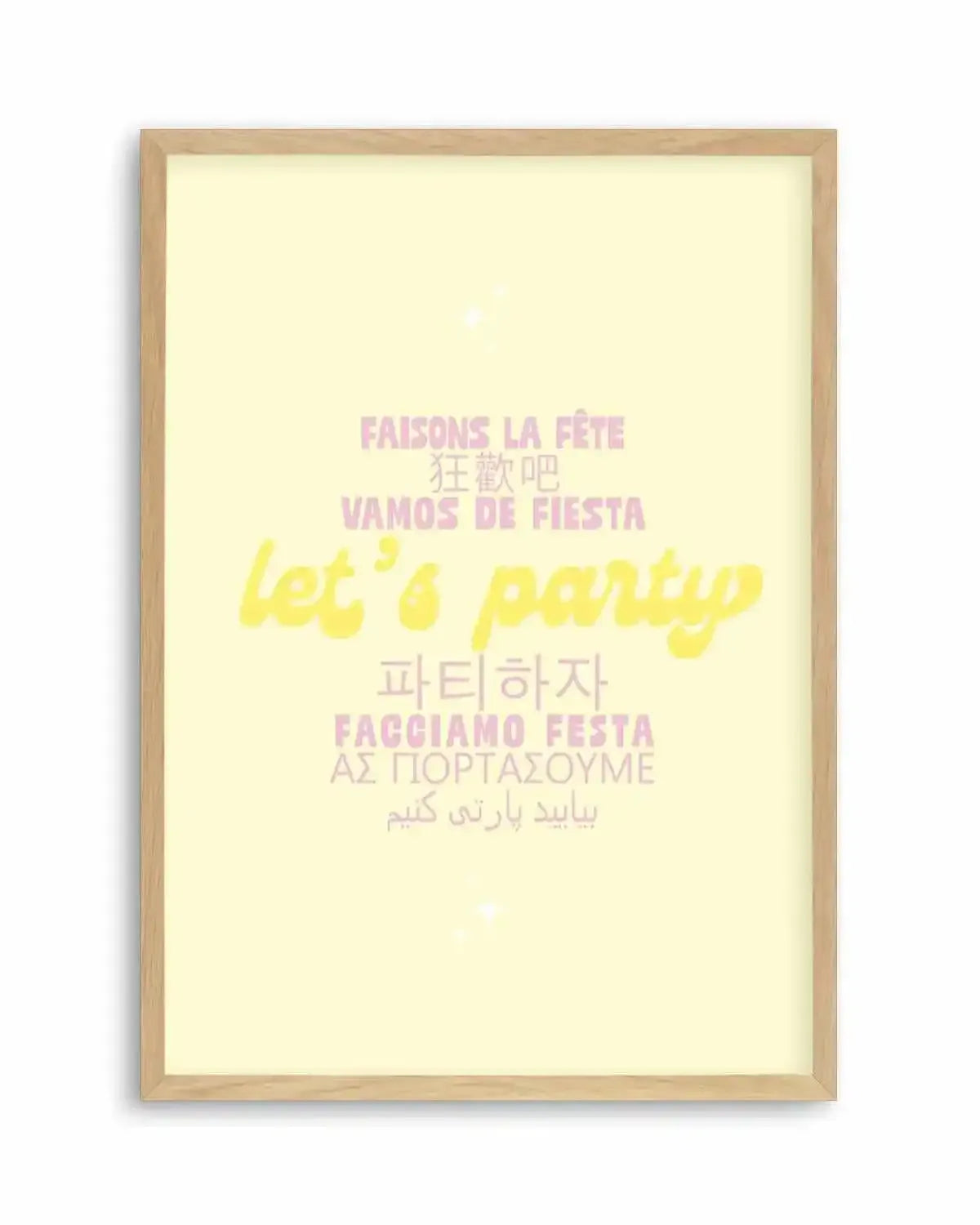 Let's Party Art Print from Olive et Oriel where you can shop wallpaper and artworks online