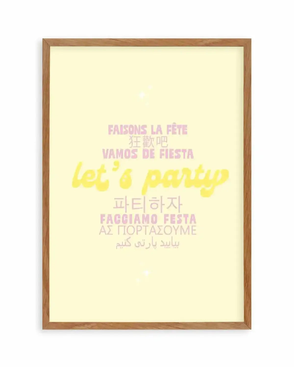 Let's Party Art Print from Olive et Oriel where you can shop wallpaper and artworks online