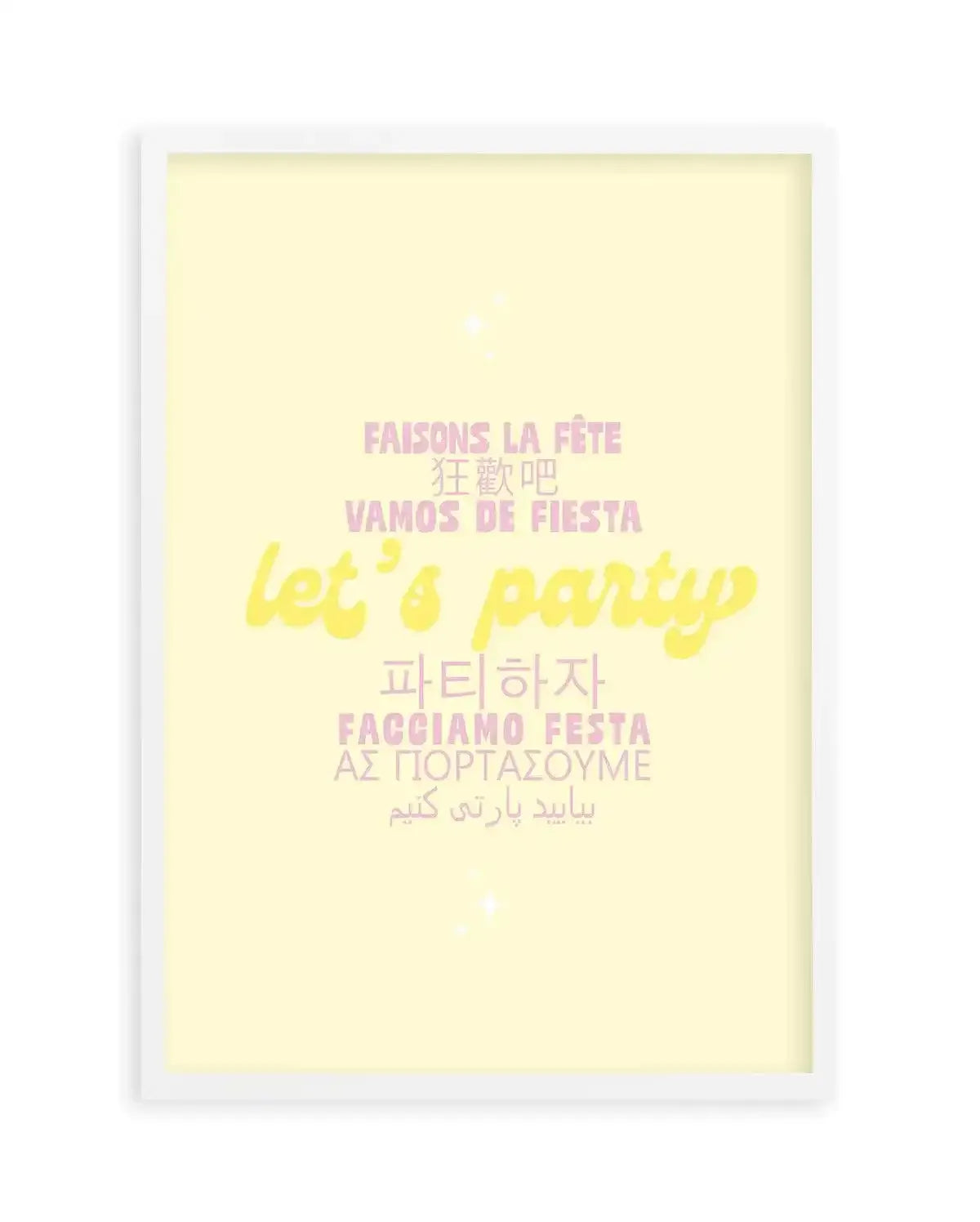 Let's Party Art Print-PRINT-Olive et Oriel-Olive et Oriel-A5 | 5.8" x 8.3" | 14.8 x 21cm-White-With White Border-Buy-Australian-Art-Prints-Online-with-Olive-et-Oriel-Your-Artwork-Specialists-Austrailia-Decorate-With-Coastal-Photo-Wall-Art-Prints-From-Our-Beach-House-Artwork-Collection-Fine-Poster-and-Framed-Artwork