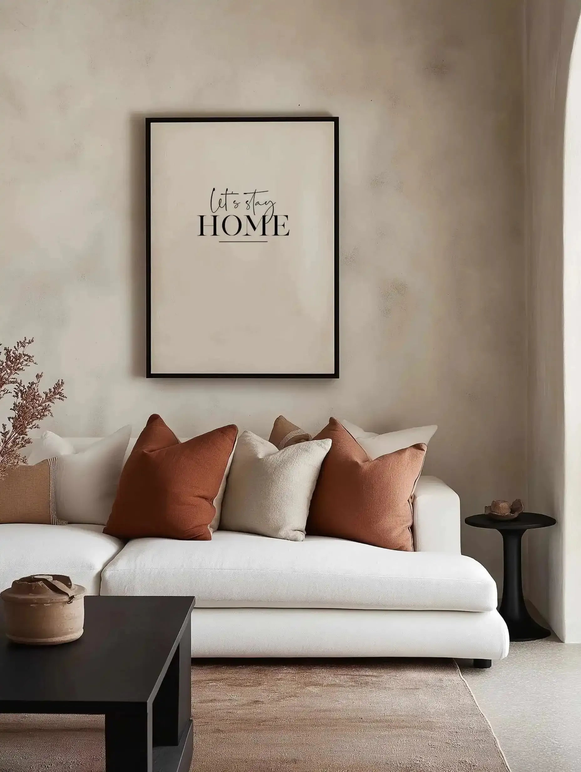 Let's Stay Home Art Print from Olive et Oriel where you can shop wallpaper and artworks online