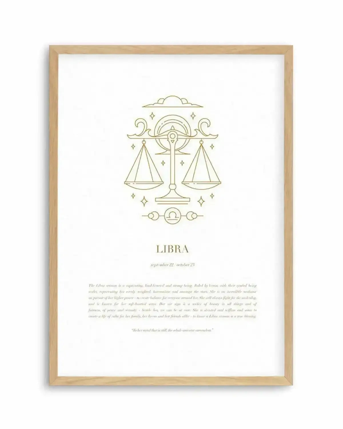 Libra | Celestial Zodiac Art Print from Olive et Oriel where you can shop wallpaper and artworks online