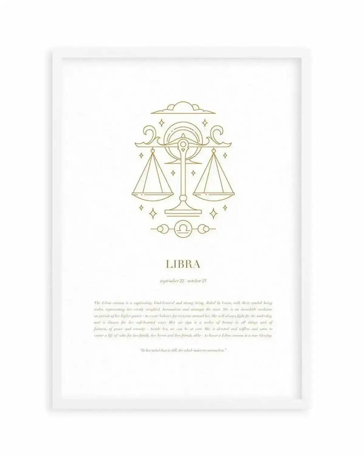 Libra | Celestial Zodiac Art Print from Olive et Oriel where you can shop wallpaper and artworks online