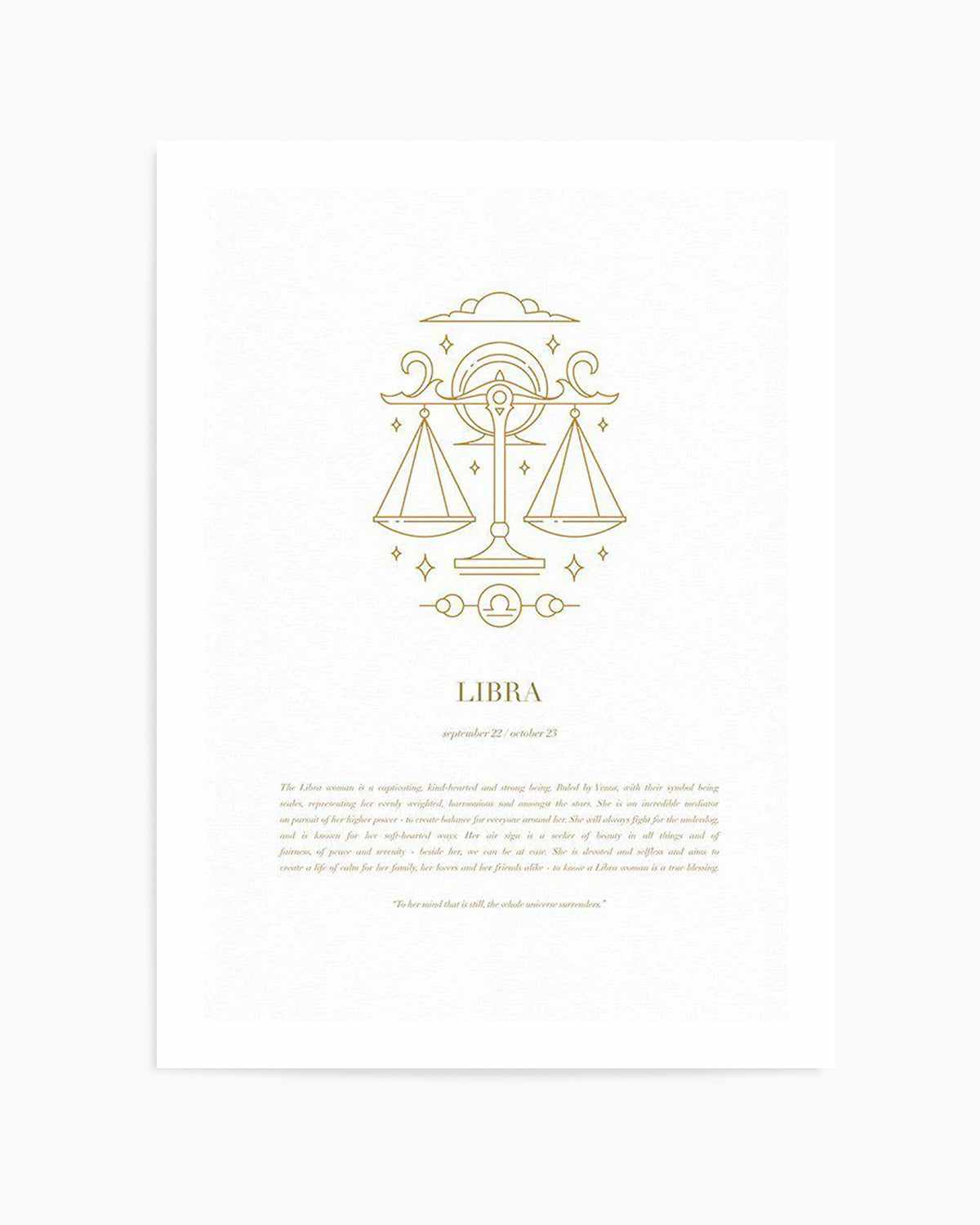 Libra | Celestial Zodiac Art Print