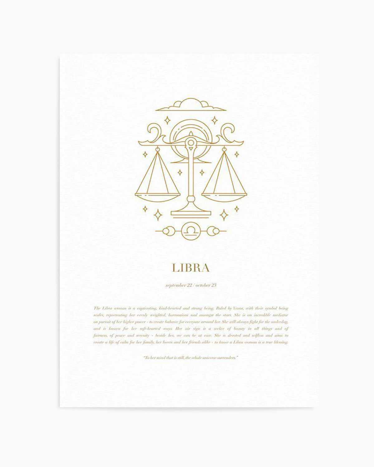 Libra | Celestial Zodiac Art Print