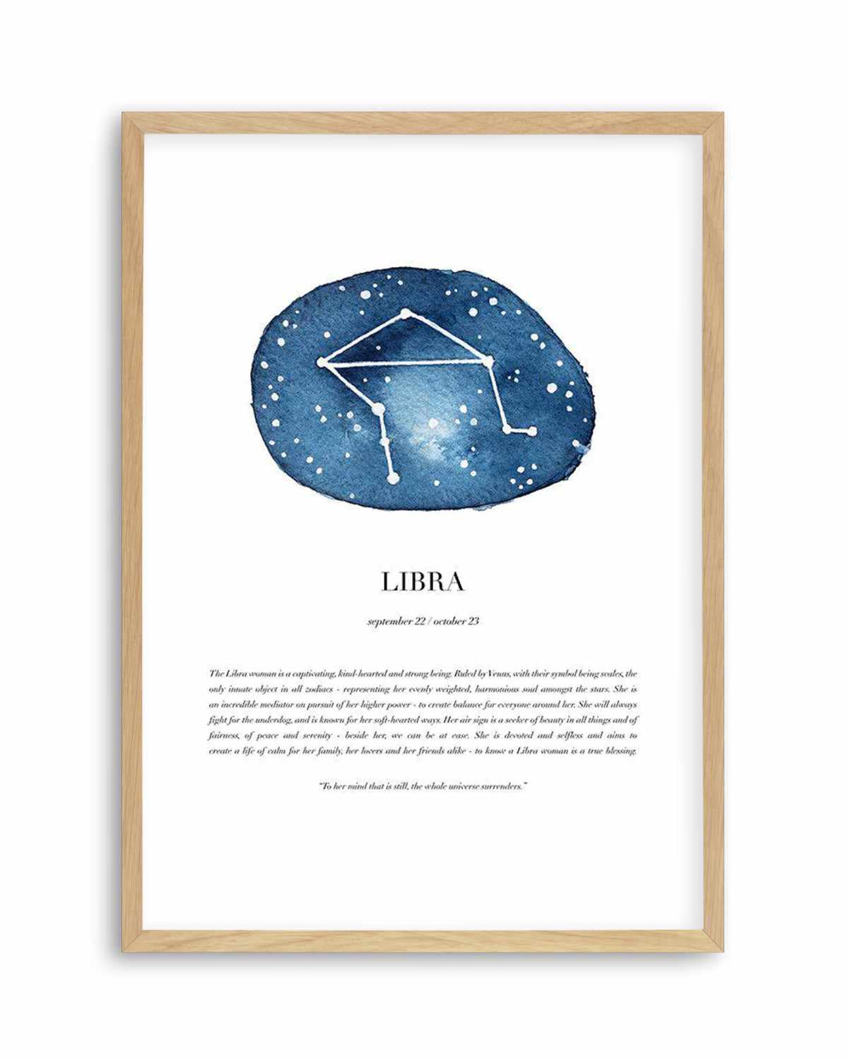 Libra | Watercolour Zodiac Art Print