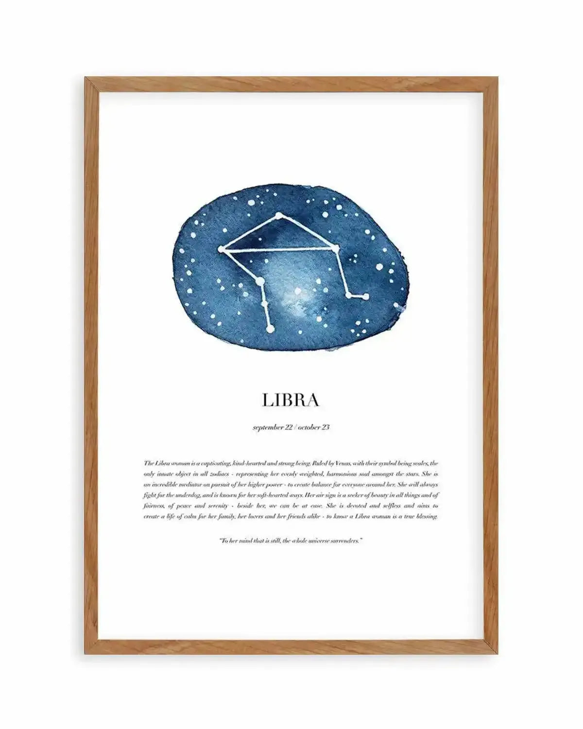 Libra | Watercolour Zodiac Art Print from Olive et Oriel where you can shop wallpaper and artworks online