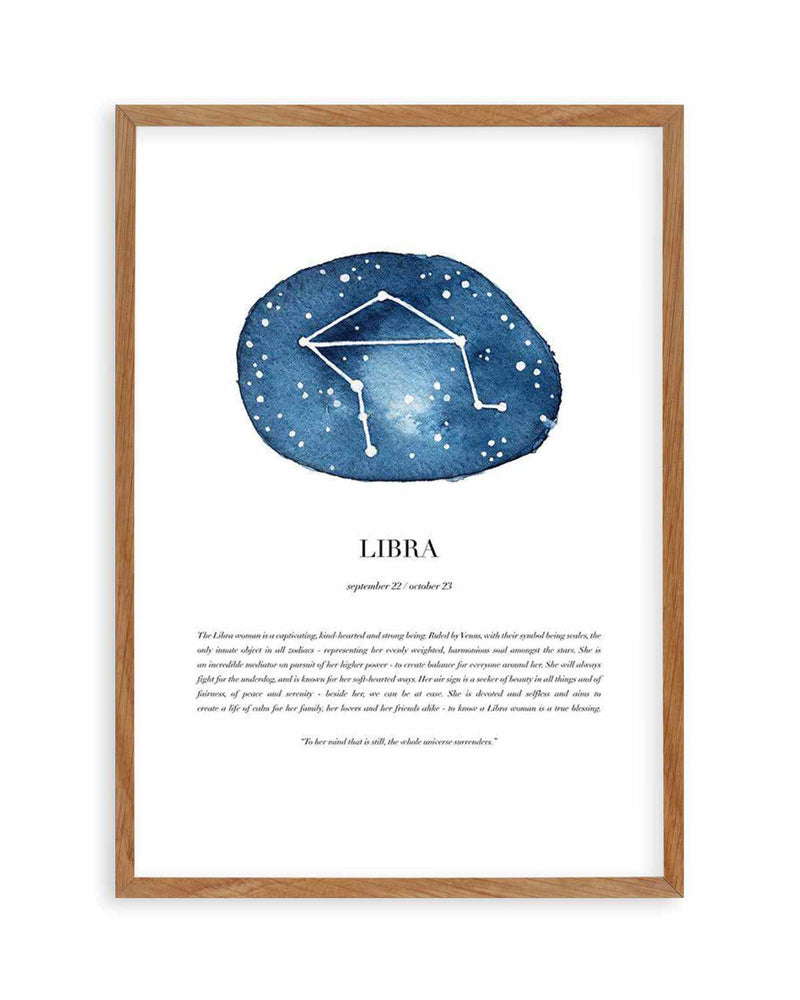 Libra | Watercolour Zodiac Art Print