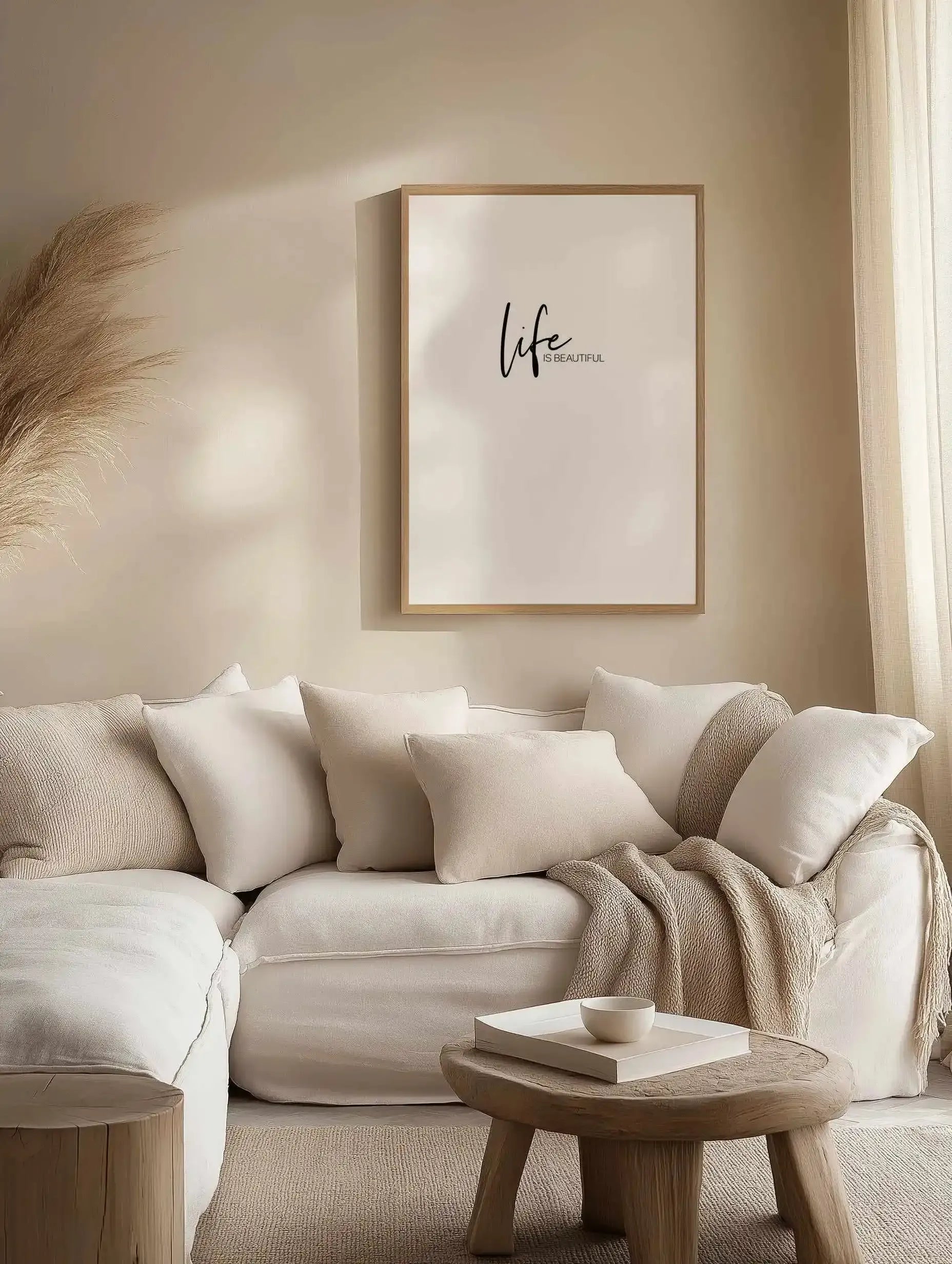 Life Is Beautiful Art Print from Olive et Oriel where you can shop wallpaper and artworks online