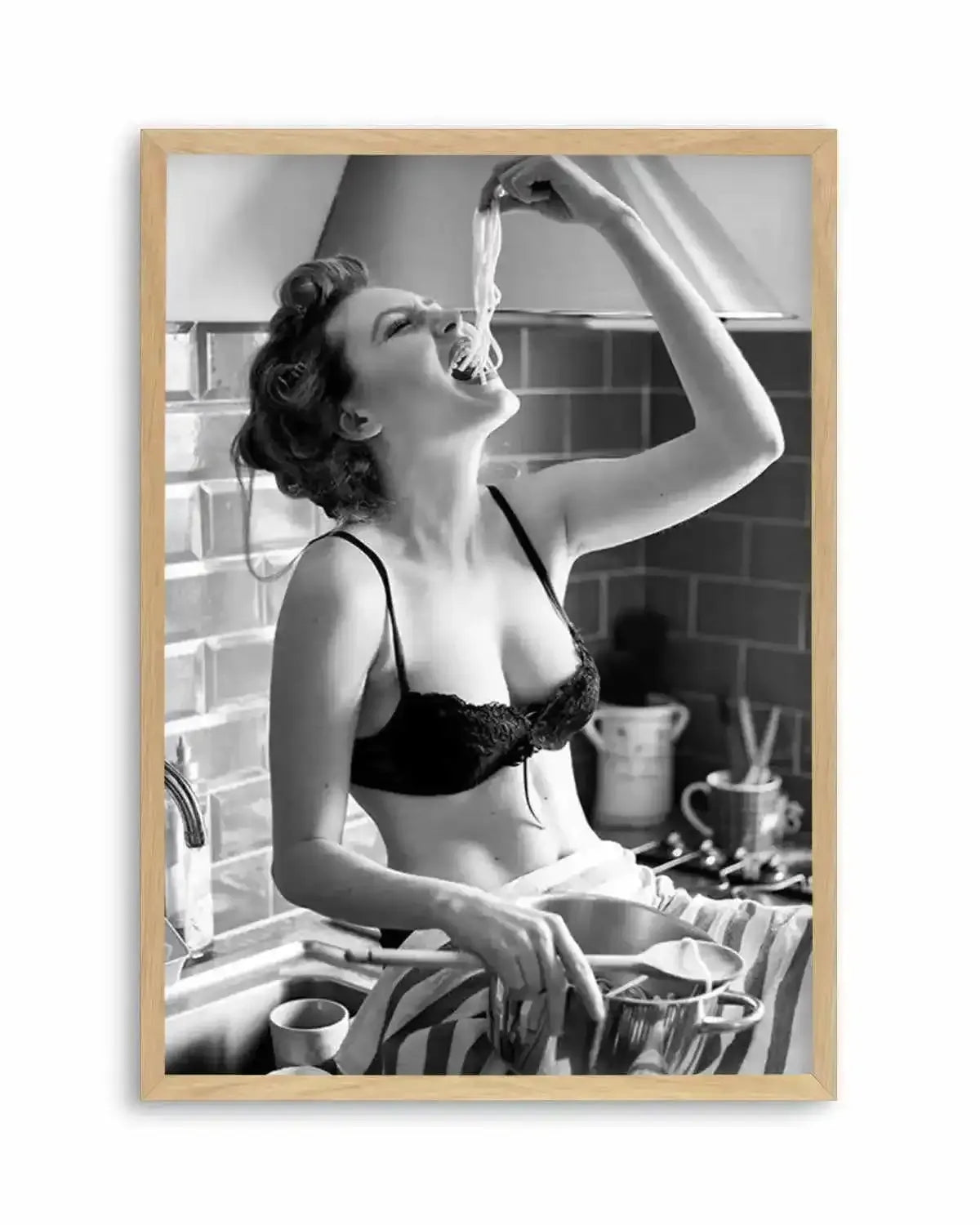 Life's Short, Eat The Pasta Art Print from Olive et Oriel where you can shop wallpaper and artworks online