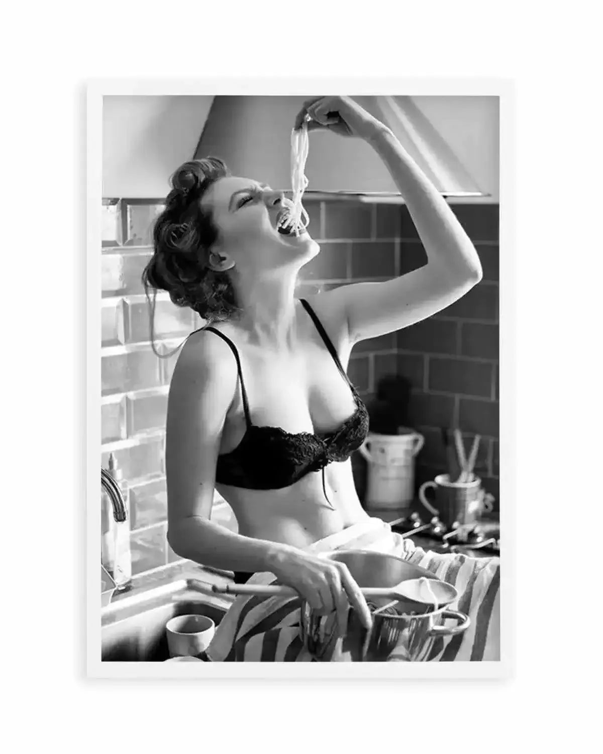 Life's Short, Eat The Pasta Art Print from Olive et Oriel where you can shop wallpaper and artworks online