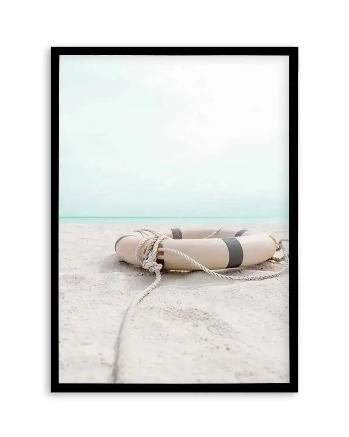 Lifebuoy on the Beach Art Print from Olive et Oriel where you can shop wallpaper and artworks online