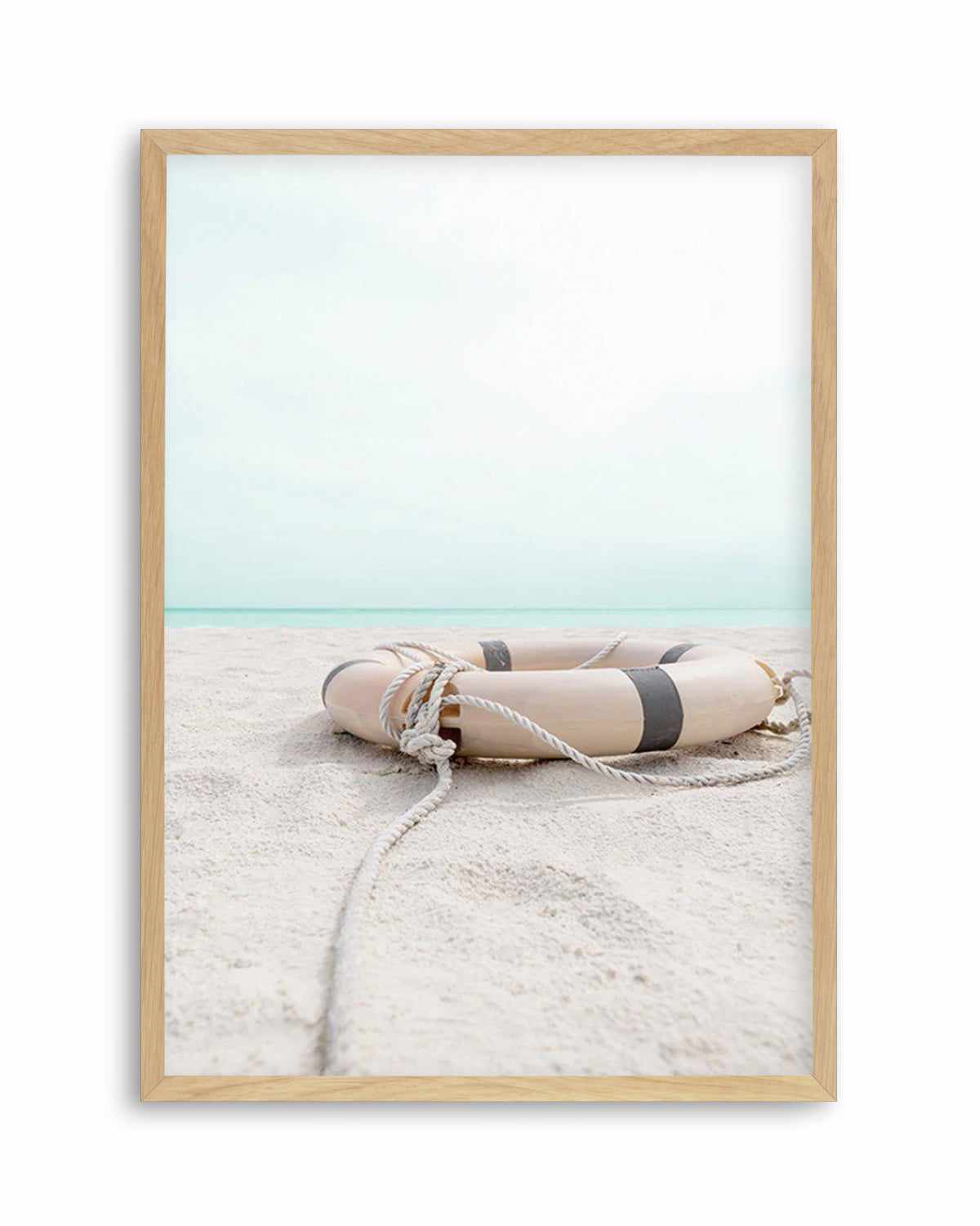 Lifebuoy on the Beach Art Print