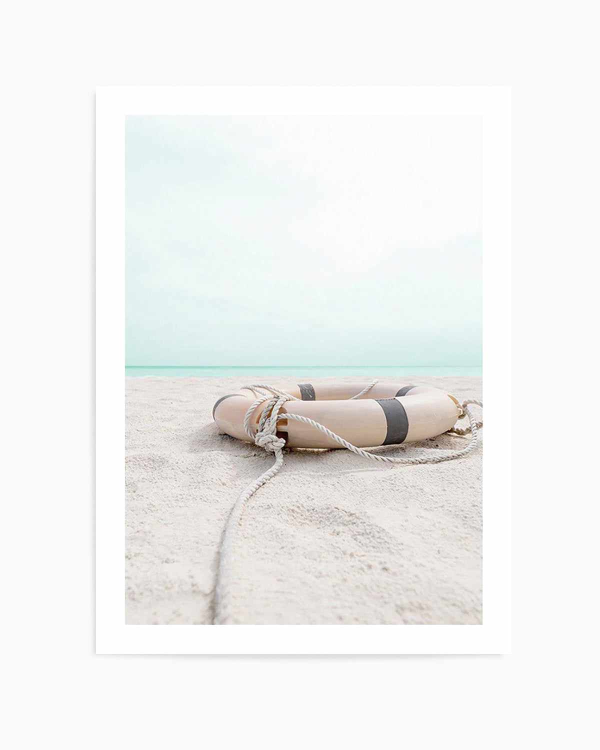 Lifebuoy on the Beach Art Print