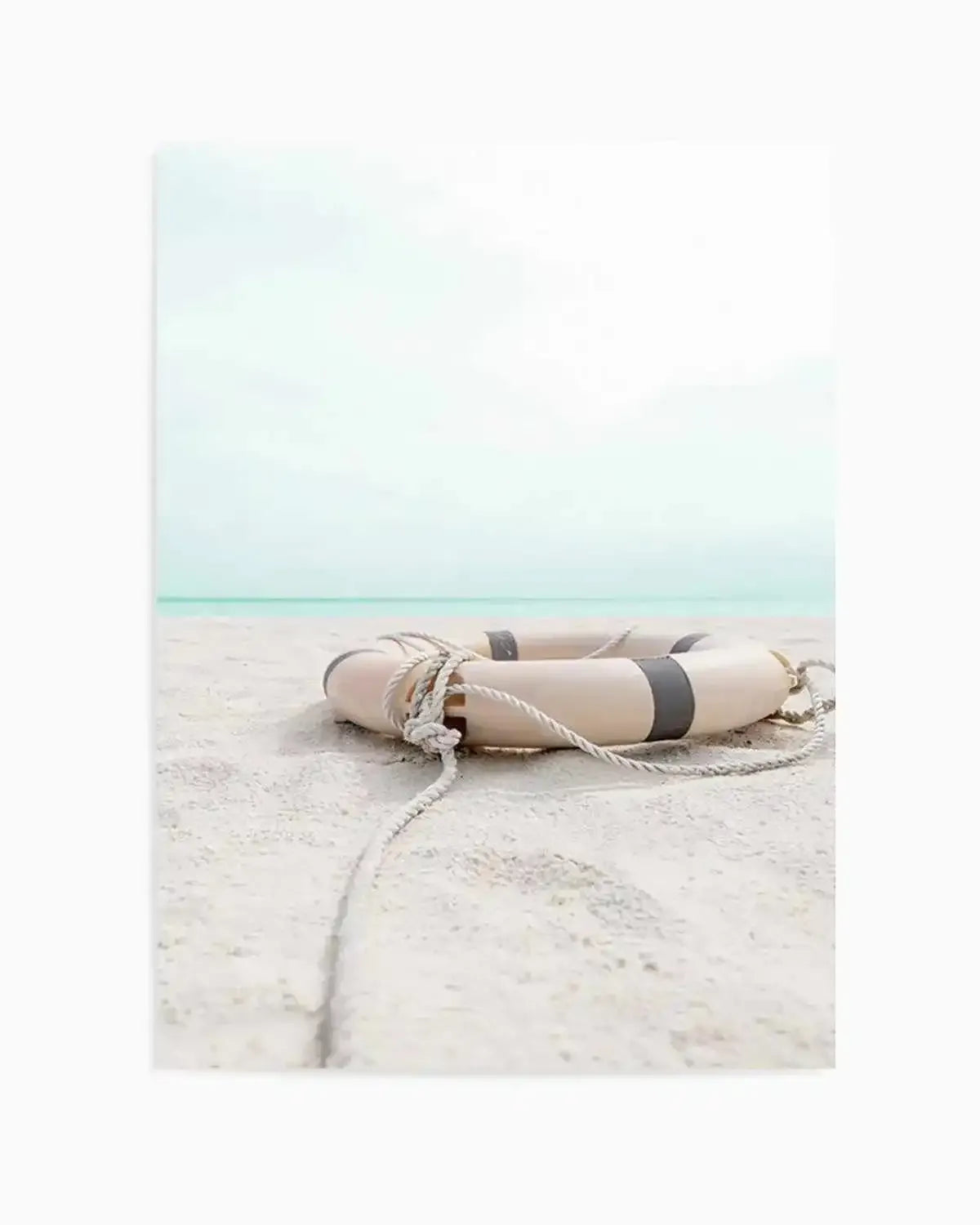 Lifebuoy on the Beach Art Print from Olive et Oriel where you can shop wallpaper and artworks online