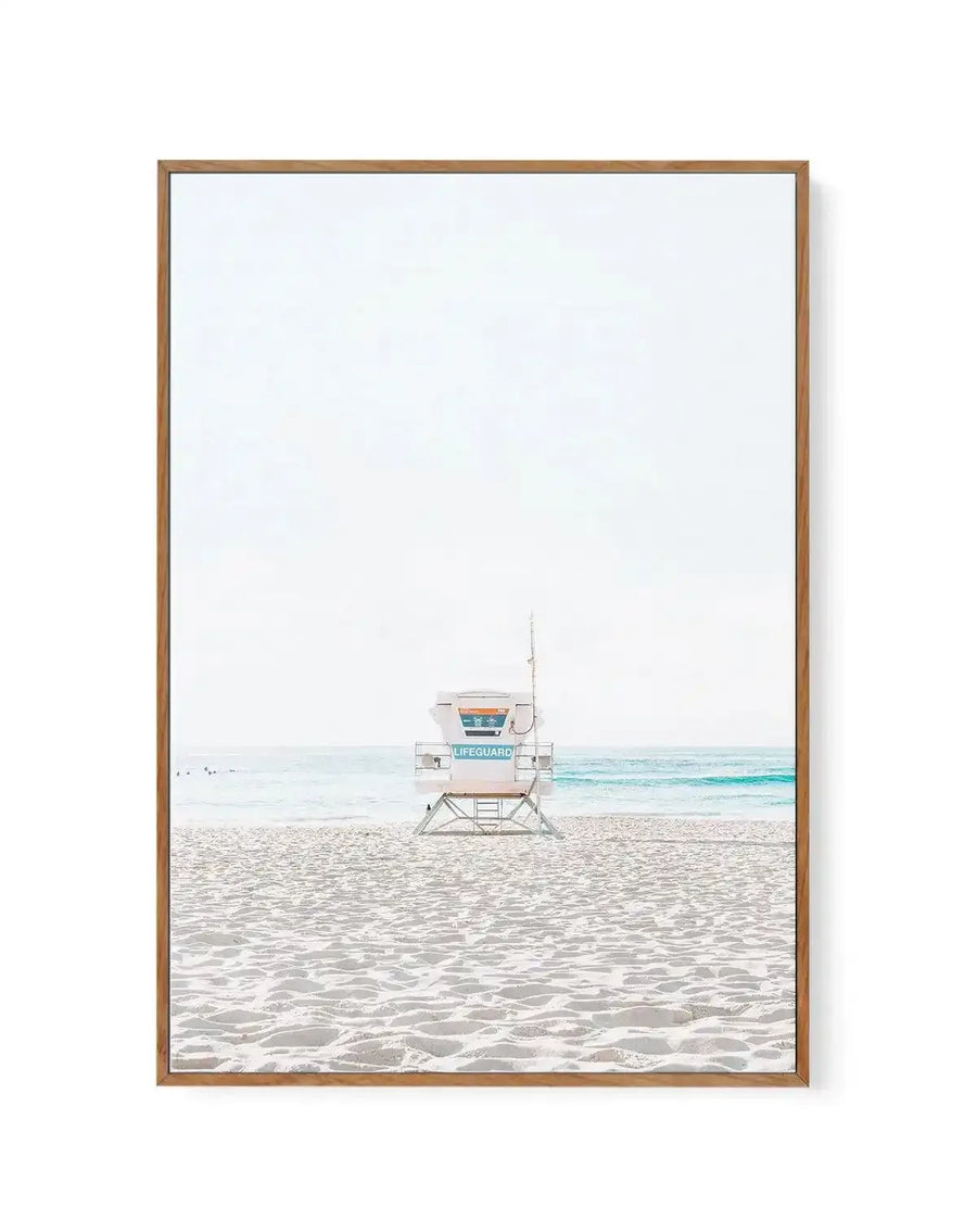 Lifeguard Tower, Bondi PT | Framed Canvas-CANVAS-You can shop wall art online with Olive et Oriel for everything from abstract art to fun kids wall art. Our beautiful modern art prints and canvas art are available from large canvas prints to wall art paintings and our proudly Australian artwork collection offers only the highest quality framed large wall art and canvas art Australia - You can buy fashion photography prints or Hampton print posters and paintings on canvas from Olive et Oriel and 