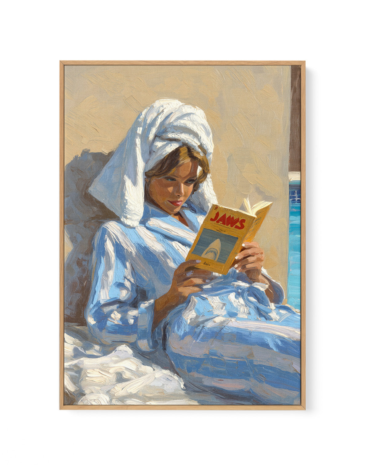 Light Reading | Framed Canvas Art Print from Olive et Oriel where you can shop wallpaper and artworks online