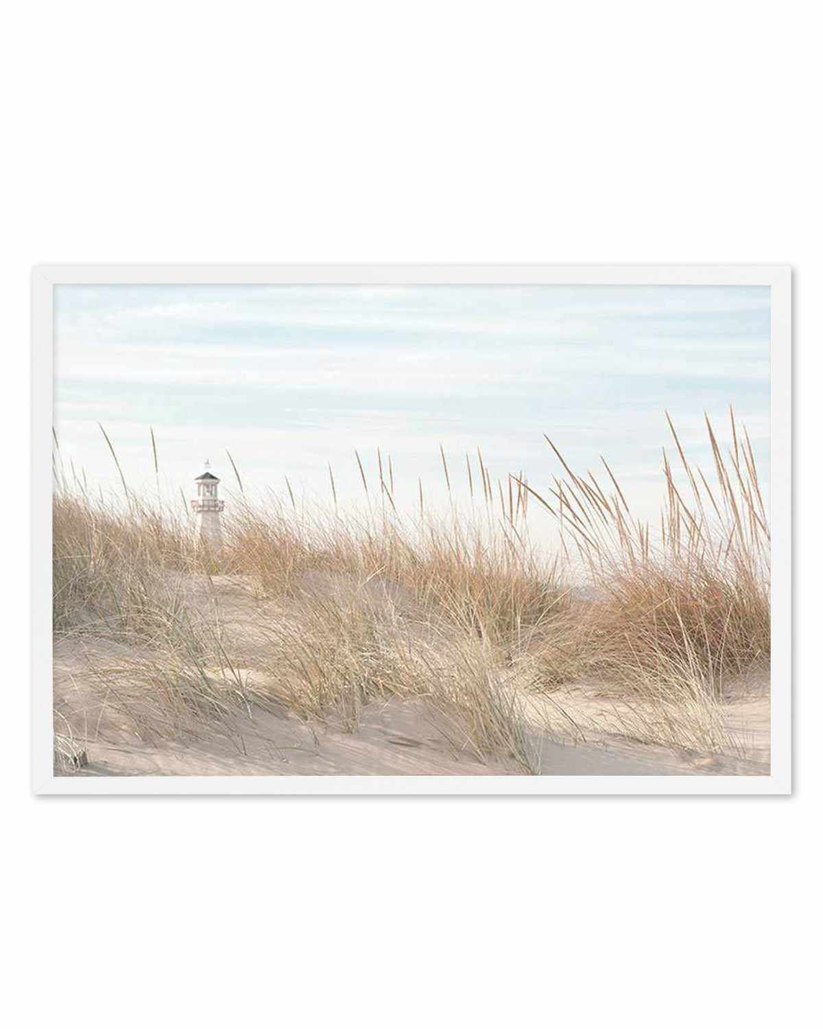 Lighthouse in the Dunes Art Print