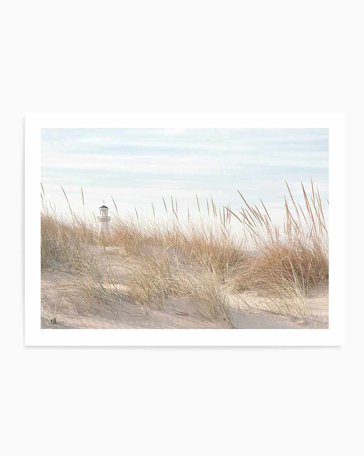 Lighthouse in the Dunes Art Print