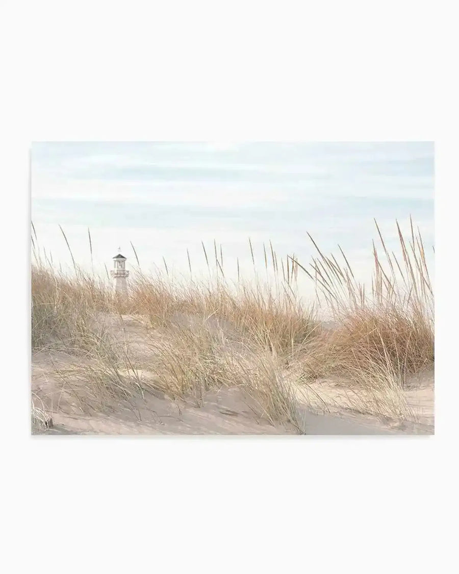 Lighthouse in the Dunes Art Print from Olive et Oriel where you can shop wallpaper and artworks online