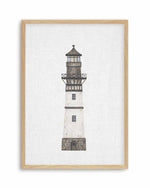 Lighthouse on Linen II Art Print
