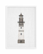 Lighthouse on Linen II Art Print