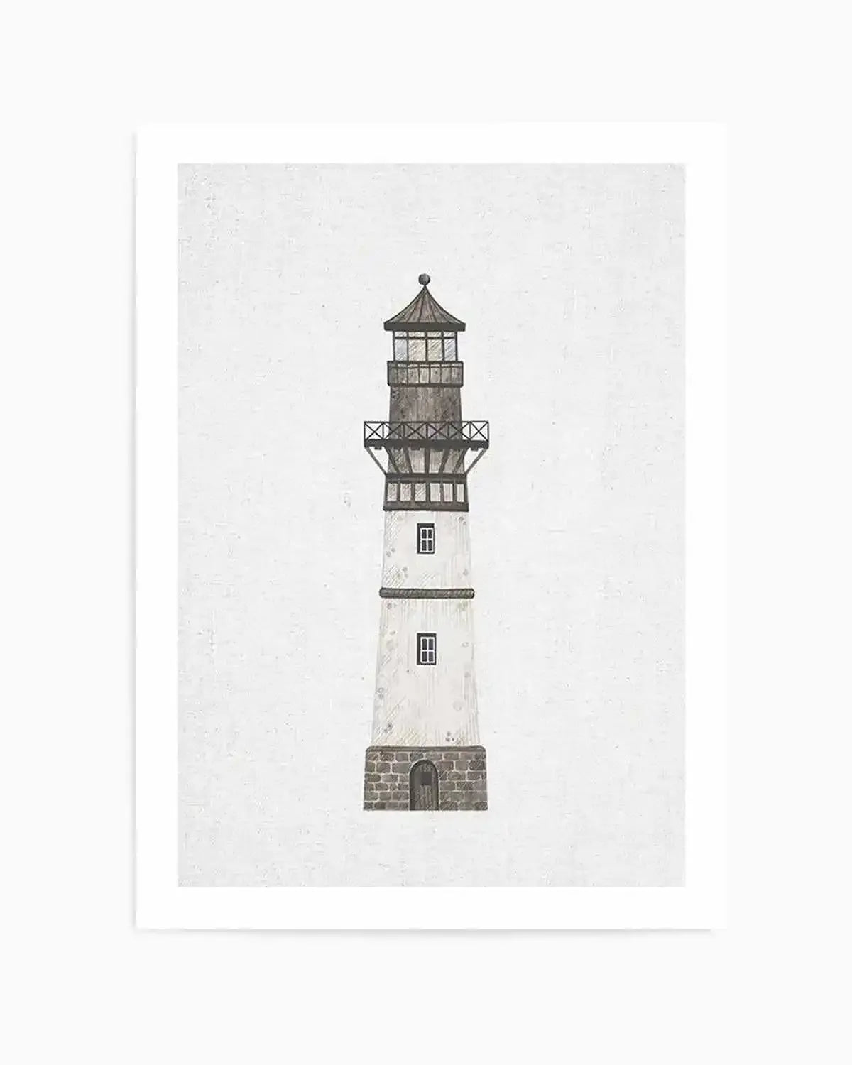 Lighthouse on Linen II Art Print from Olive et Oriel where you can shop wallpaper and artworks online