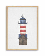 Lighthouse on Linen IV Art Print