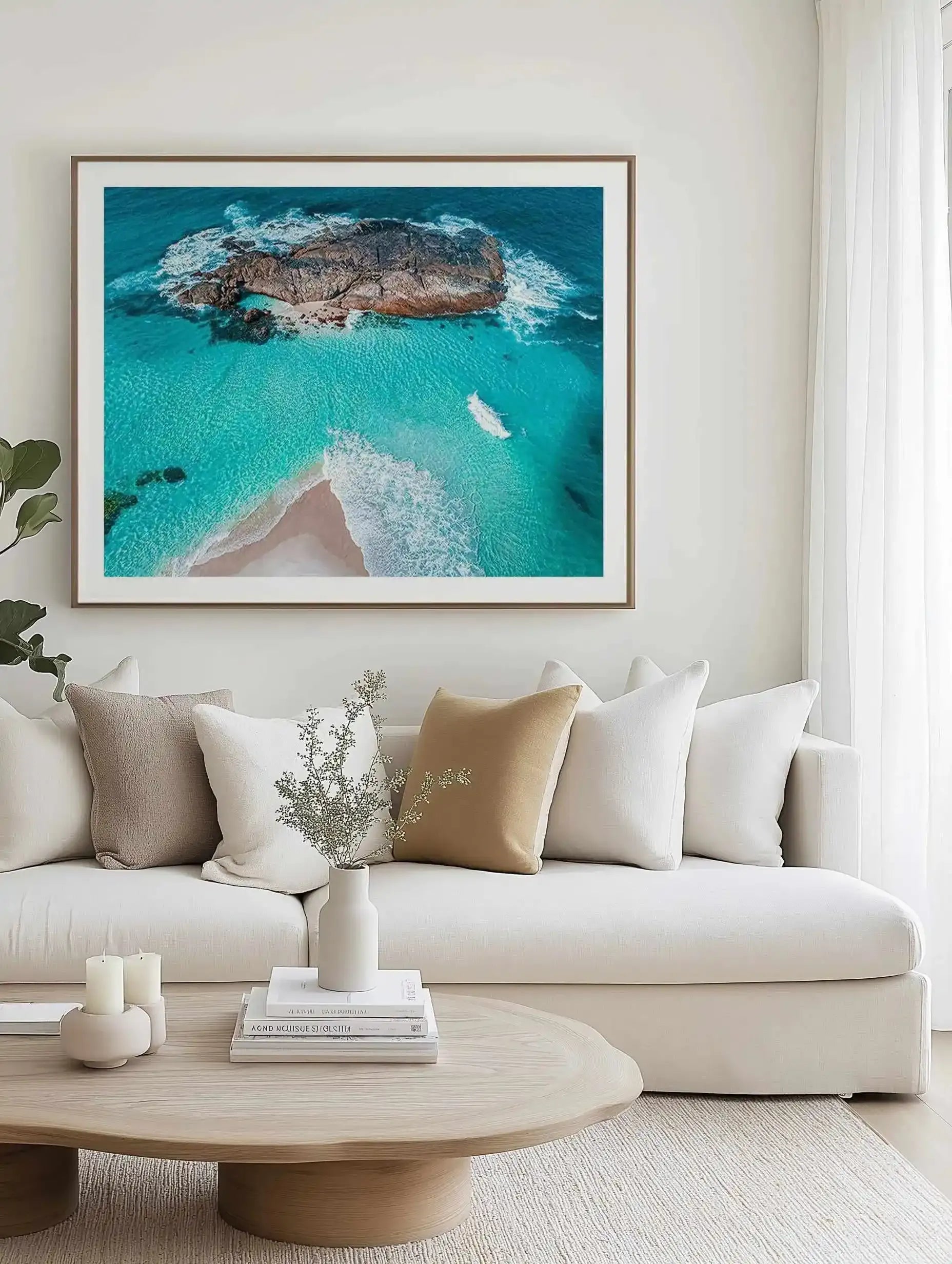 Lights Beach From Above Denmark LS | Aerial Photo Wall Art Print from Olive et Oriel where you can shop wallpaper and artworks online