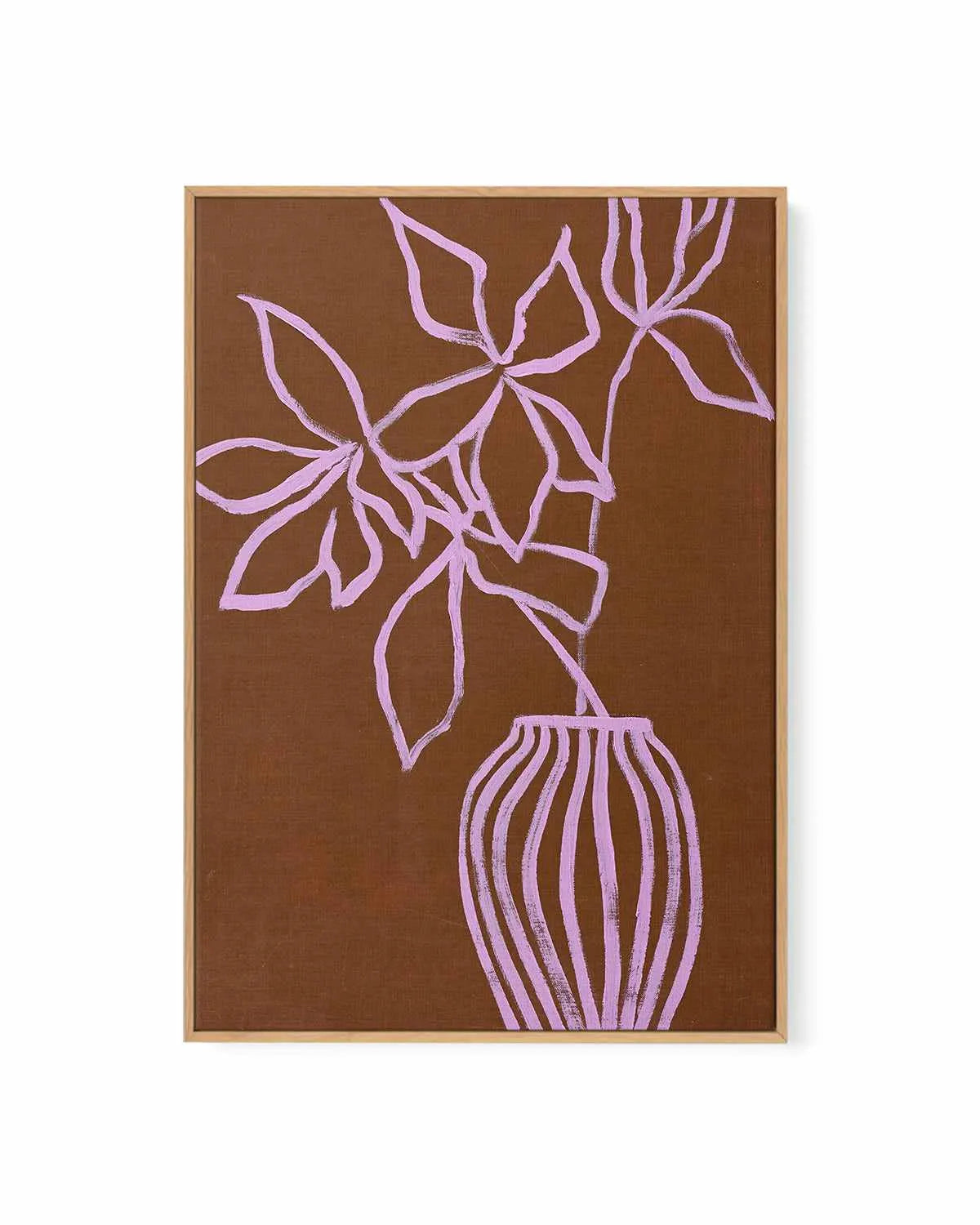 Lilac Umber by Design Fabrikken | Framed Canvas Art Print from Olive et Oriel where you can shop wallpaper and artworks online