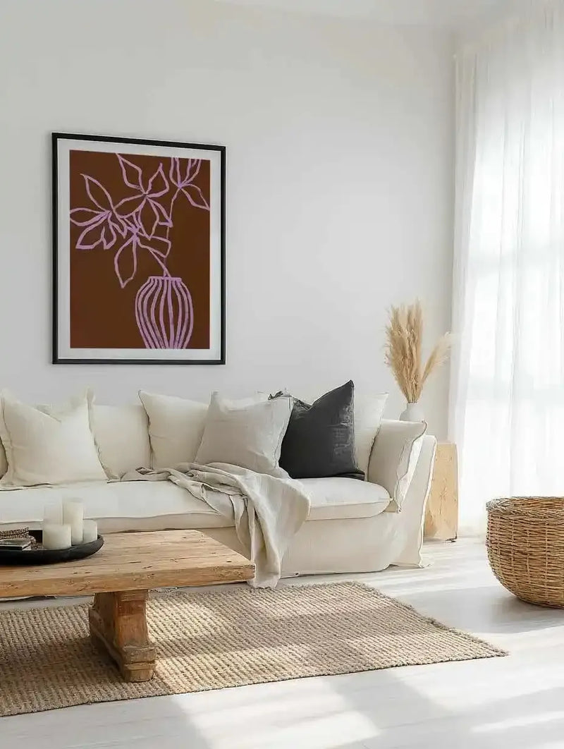 Lilac Umber by Design Fabrikken Art Print from Olive et Oriel where you can shop wallpaper and artworks online