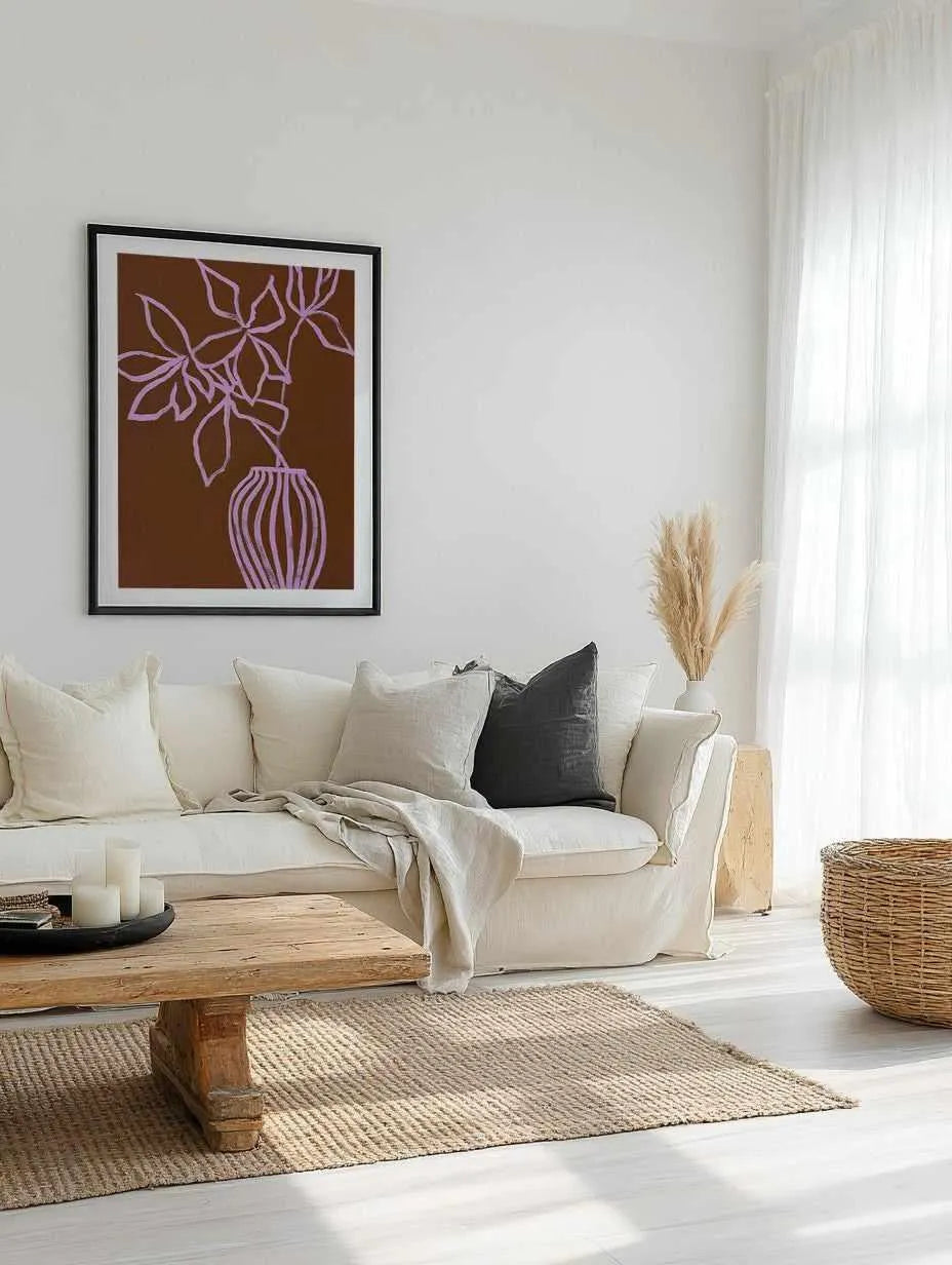 Lilac Umber by Design Fabrikken Art Print from Olive et Oriel where you can shop wallpaper and artworks online