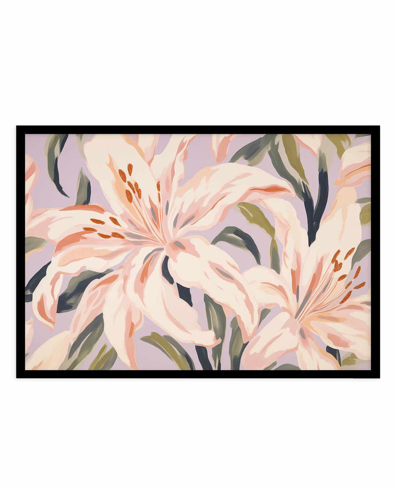 Lillies on Lilac | Art Print