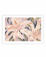 Lillies on Lilac | Art Print