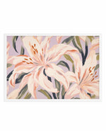 Lillies on Lilac | Art Print