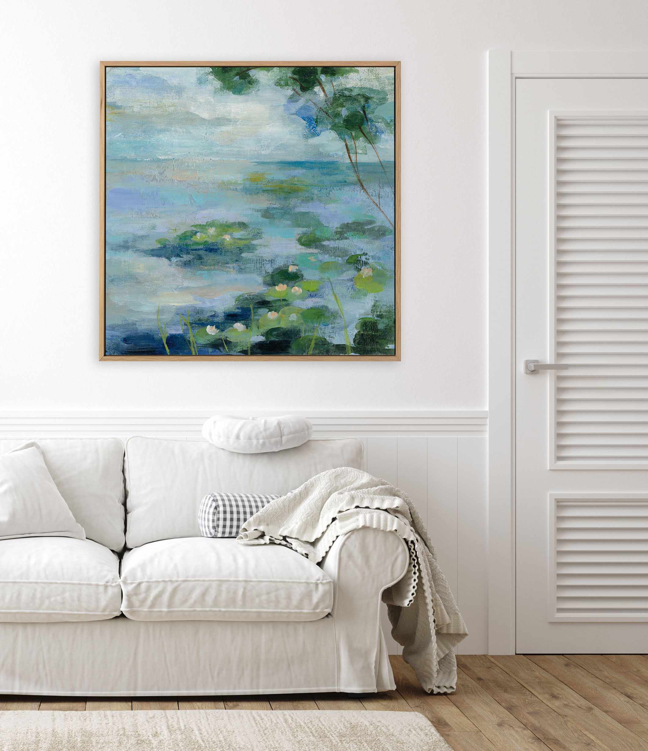 Lily Pond II | Framed Canvas Art Print