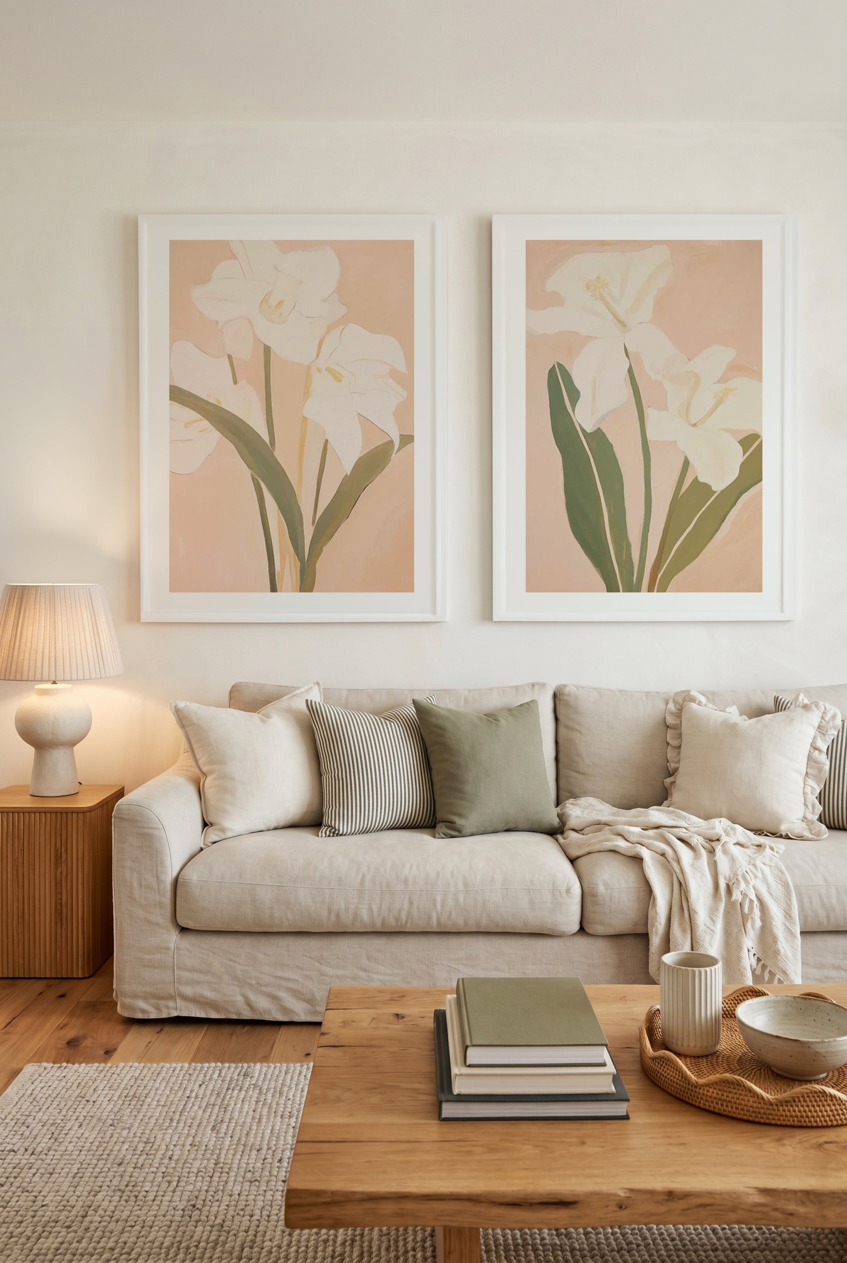 Lily I & II Art Print Set of 2 | Matching Wall Art