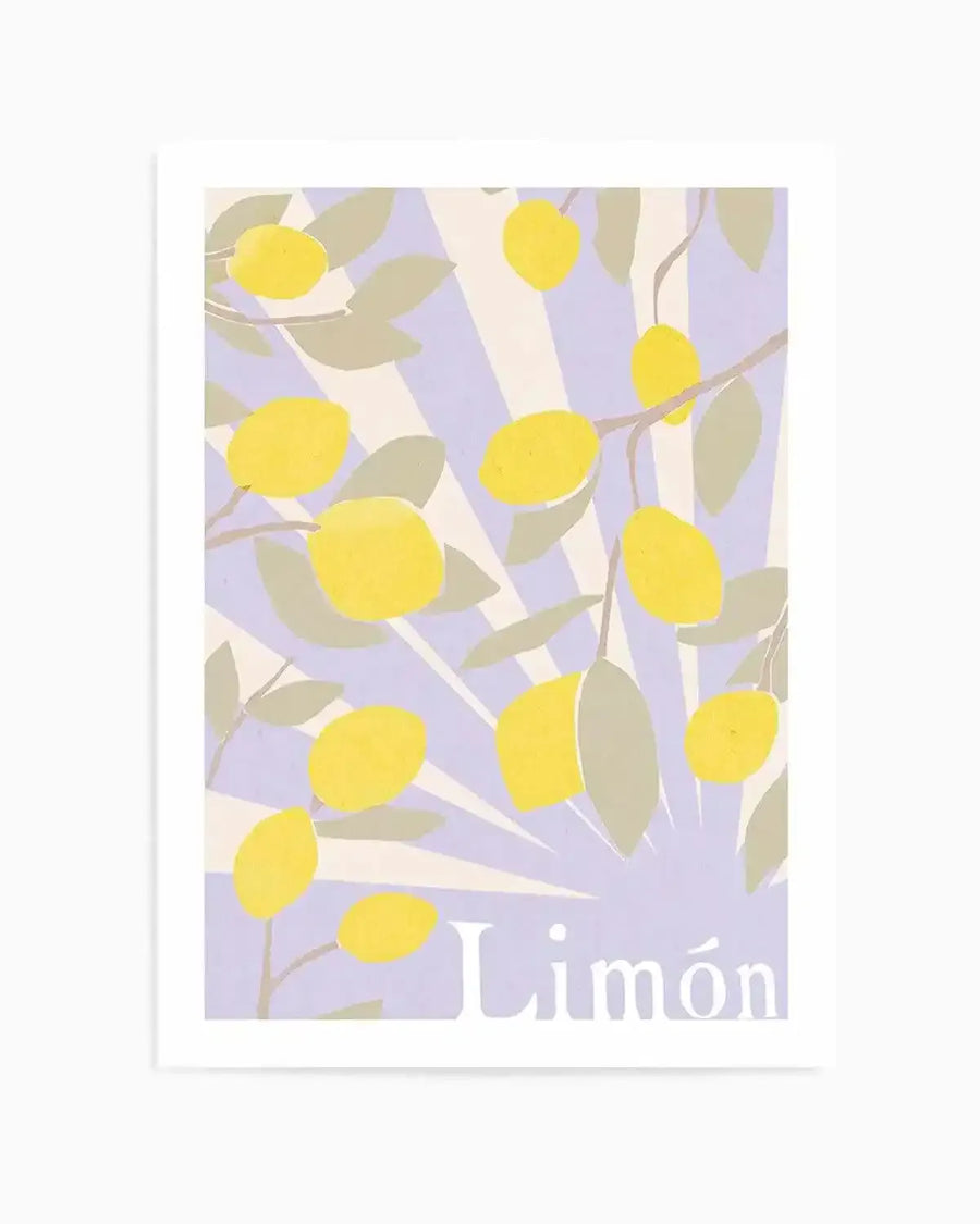 Limon en Violeta I Art Print from Olive et Oriel where you can shop wallpaper and artworks online