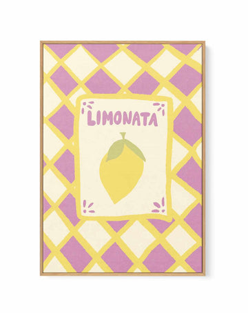Limonata Check | Framed Canvas Art Print from Olive et Oriel where you can shop wallpaper and artworks online