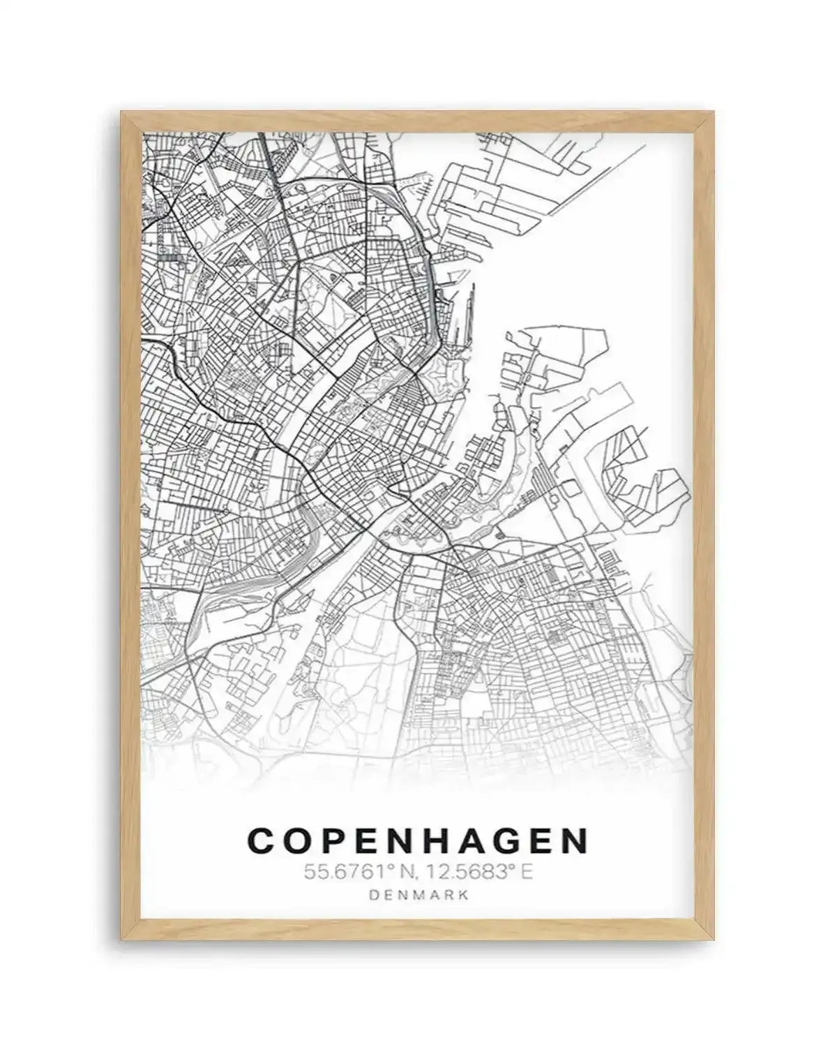 Line Art Map Of Copenhagen Art Print from Olive et Oriel where you can shop wallpaper and artworks online