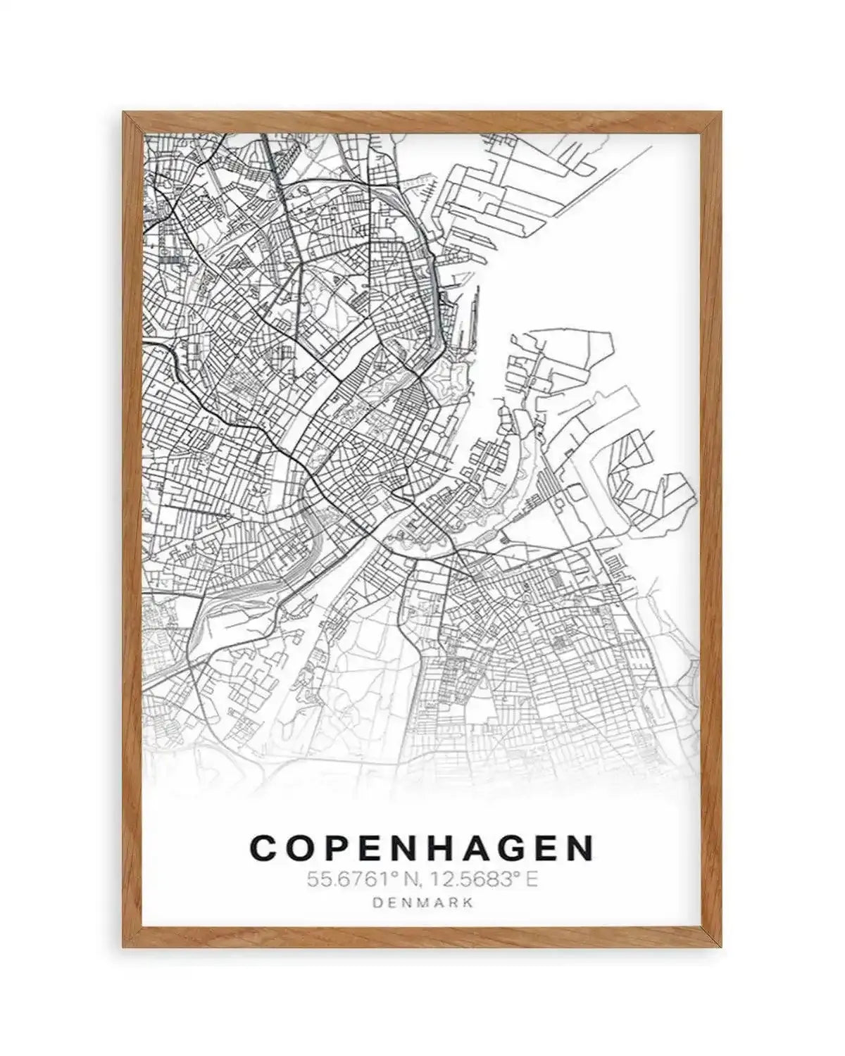 Line Art Map Of Copenhagen Art Print from Olive et Oriel where you can shop wallpaper and artworks online