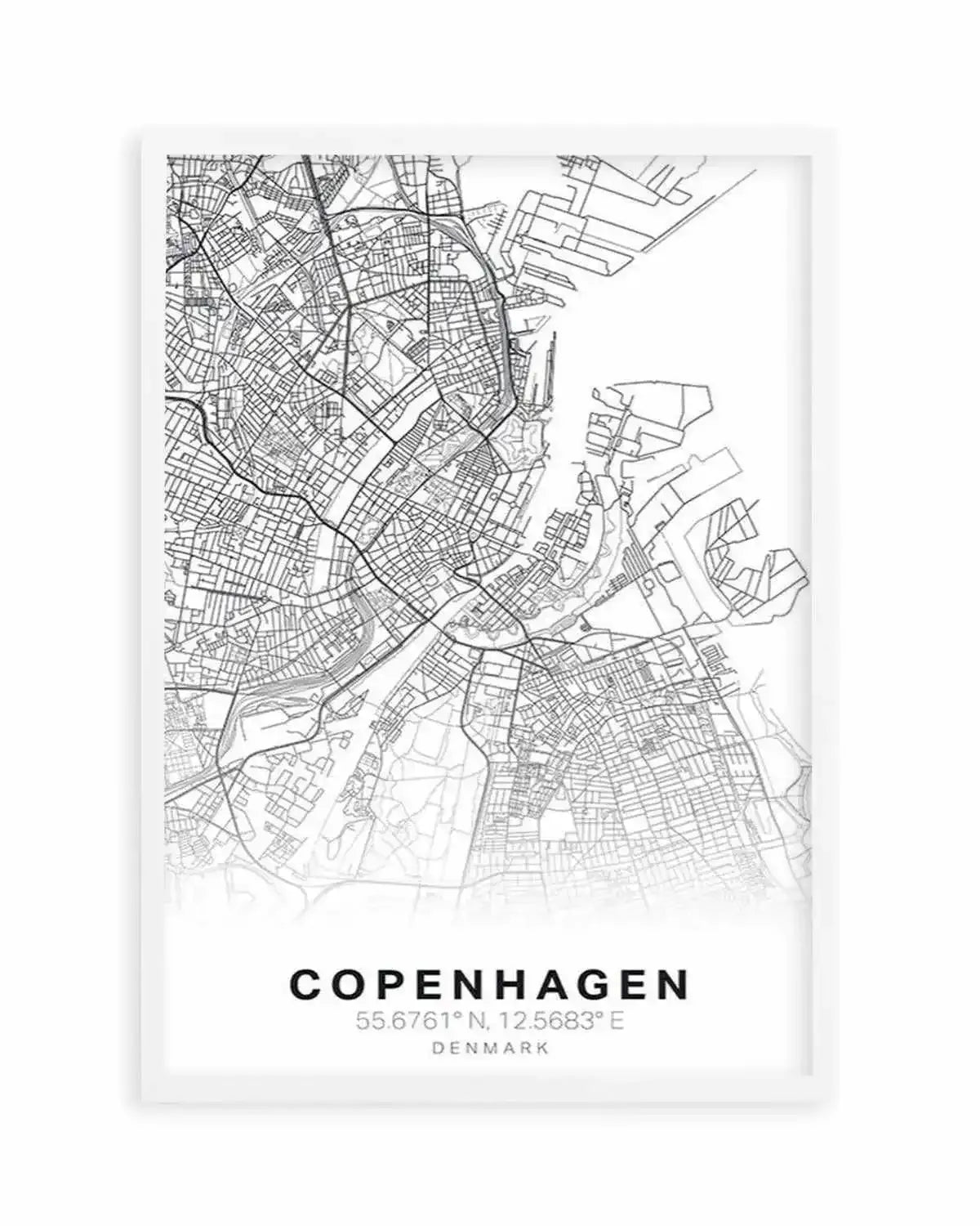 Line Art Map Of Copenhagen Art Print from Olive et Oriel where you can shop wallpaper and artworks online